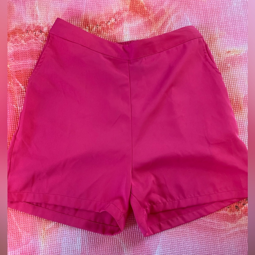 Japna High Rise Pink Pocket Shorts Medium